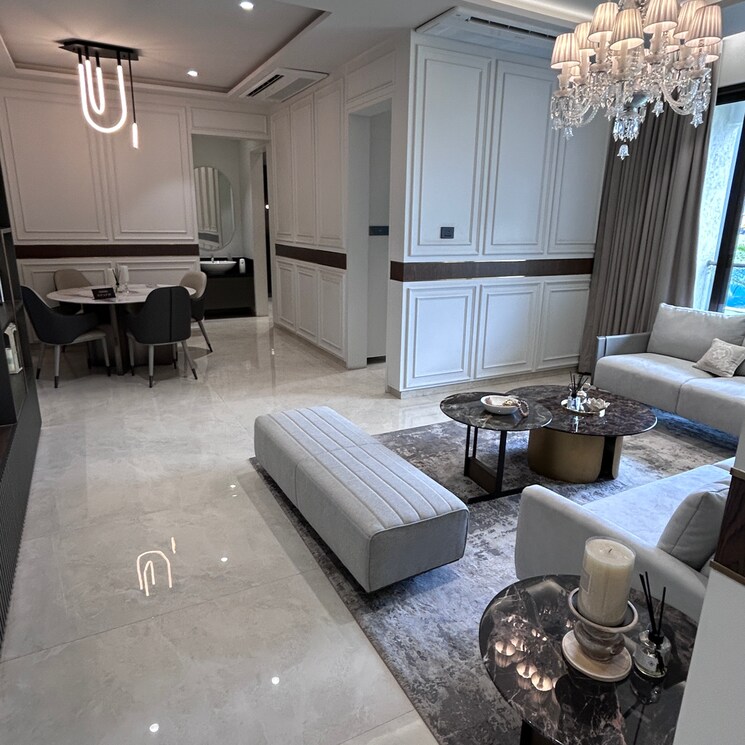 Living Room, merlin-ventana 3 Bedroom 1300 Sq.Ft. Apartment In Veerabhadra Nagar Pune 7158244