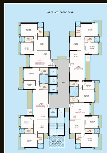 Floor Plan in 1 BHK Apartment at Je and Vee Madhuban, Malad East – for Sale