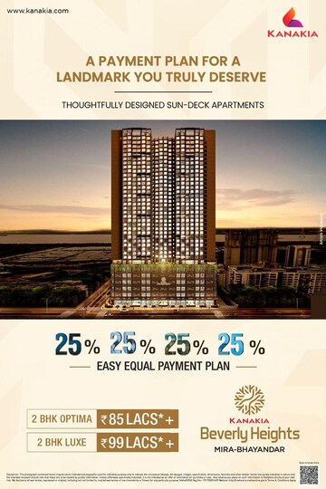 1 BHK Apartment – Exterior View View at Kanakia Beverly Heights, Bhayandar East - for Sale