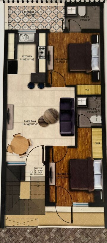 Floor Plan in 3 BHK Independent House at Kharar – for Sale
