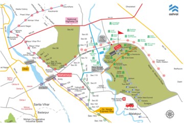  Office Space in IT/SEZ – Map Location View at Ashrai Golden Grande, Tech Zone 4 Greater Noida - for Sale