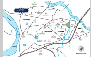 2 BHK Apartment – Map Location View at Midtown Adam, Khadakpada - for Sale