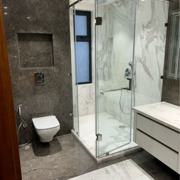 Bathroom in 4 BHK Builder Floor at West End Colony – for Sale