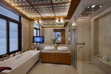 Bathroom in 4 BHK Apartment at Puri Diplomatic Greens Villas, Sector 111 – for Sale
