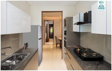 Kitchen in 3 BHK Apartment at Motia Blue Ridge, Dhakoli Village – for Sale