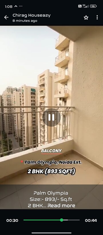 Floor Plan in 2 BHK Apartment at Sam Palm Olympia, Sector 16c Greater Noida – for Sale