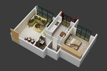Floor Plan in 1 BHK Apartment at Shivani Gemini CHS, Nalasopara West – for Sale