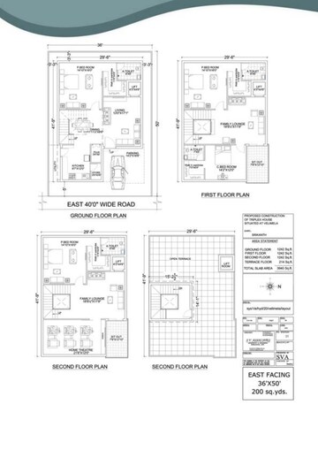Floor Plan in 4 BHK Villa at Kollur – for Sale