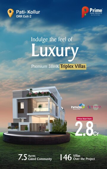 4 BHK Villa – Exterior View View at Patighanpur - for Sale