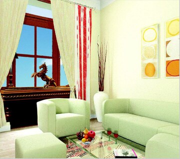 Living Room in 3 BHK Apartment at Ansal Heights, Worli – for Sale