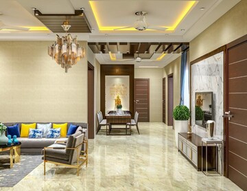 Living Room in 4 BHK Builder Floor at Puri Aman Vilas, Sector 89 – for Sale