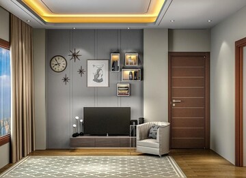 Living Room in 4 BHK Builder Floor at Puri Aman Vilas, Sector 89 – for Sale