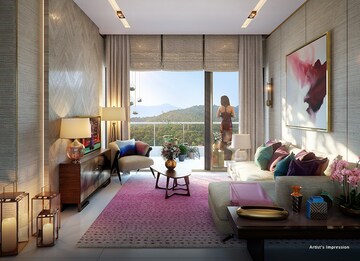 Living Room in 2 BHK Apartment at Kumar Parc Residences, Hadapsar – for Sale