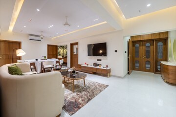 Living Room in 4 BHK Apartment at Bodakdev – for Sale