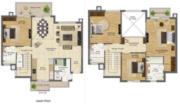 Floor Plan in 4 BHK Apartment at BPTP Mansions, Sector 66 – for Sale