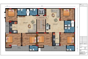 Floor Plan in 3 BHK Builder Floor at Chattarpur – for Sale