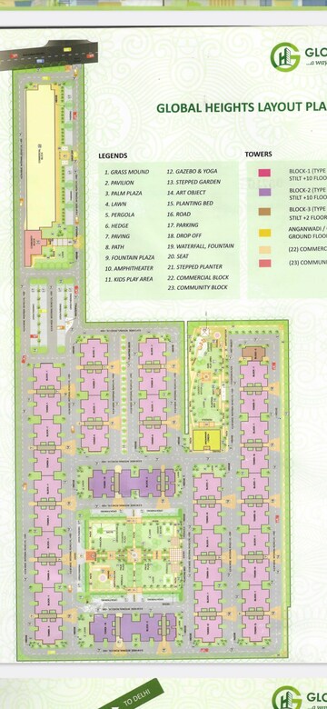 Master Plan in 2 BHK Apartment at Breez Global Heights, Sohna Sector 33 – for Sale