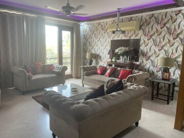 Living Room in 4 BHK Builder Floor at Green Park – for Sale