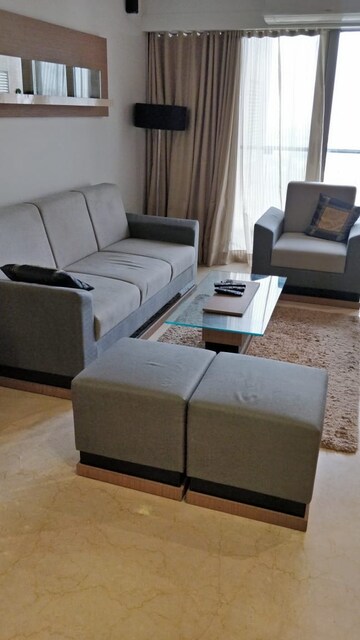 Living Room in 3 BHK Apartment at Adani Western Heights Sky Apartments, Andheri West – for Rent