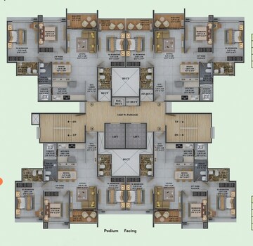 Floor Plan in 3 BHK Apartment at Dosti Greenscape, Hadapsar – for Sale