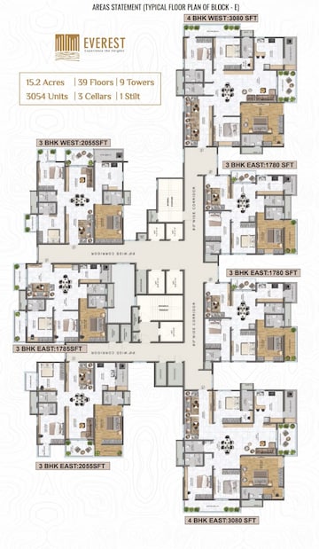 Floor Plan in 2 BHK Apartment at Ameenpur – for Sale