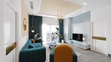 Living Room in 3 BHK Apartment at Ameenpur – for Sale