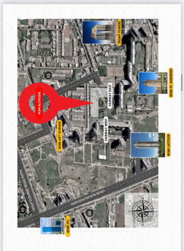 4 BHK Apartment – Map Location View at M3M Altitude, Sector 65 - for Sale
