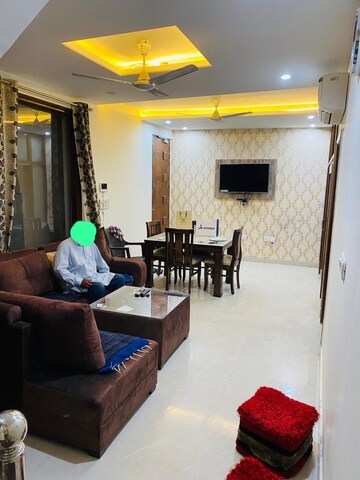 Living Room in 3 BHK Apartment at Green Valley Heights, Dhakoli Village – for Sale