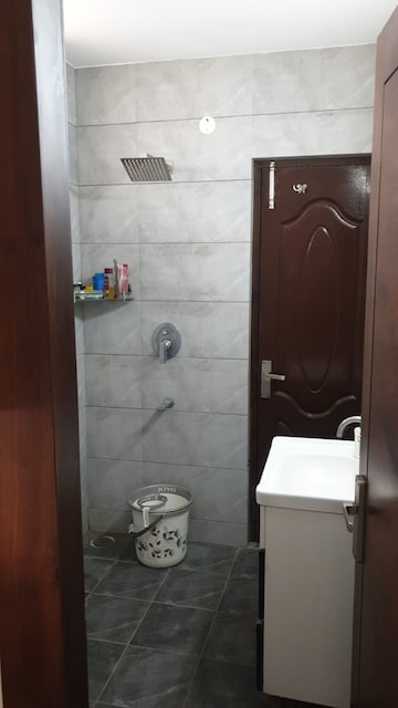 Bathroom in 3 BHK Apartment at Green Valley Heights, Dhakoli Village – for Sale