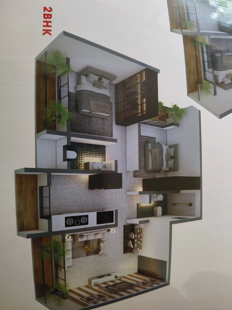 Floor Plan, shivtej-kalpataru-heights 1 Bedroom 384 Sq.Ft. Apartment In Ambivali Thane 7221774