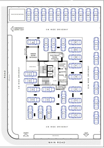 Floor Plan in 3 BHK Apartment at New Town – for Sale