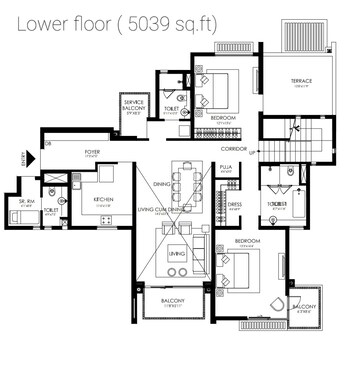 Floor Plan in 5 BHK Penthouse at Ireo Victory Valley, Sector 67 – for Sale