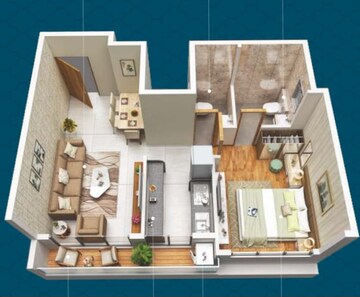 Floor Plan in 1 BHK Apartment at Shreeji Laxmi, Ghatkopar East – for Sale