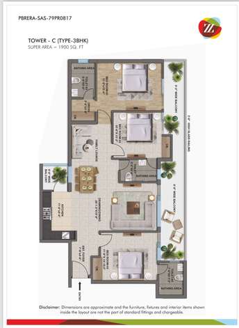 3 BHK Apartment For Resale in High Ground Zirakpur  7239135