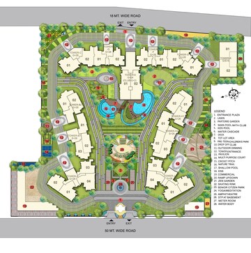 Master Plan in 4 BHK Apartment at T And T Eutopia Phase 1, Siddharth Vihar – for Sale