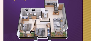 Floor Plan in 2 BHK Apartment at Giritirtha Solasta, Ravet – for Sale