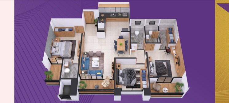 Master Bedroom, giritirtha-solasta 3 Bedroom 1059 Sq.Ft. Apartment In Ravet Pune 7240744