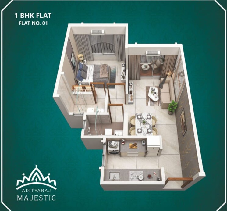 Floor Plan, adityaraj-majestic 2 Bedroom 840 Sq.Ft. Apartment In Chembur Mumbai 7240913