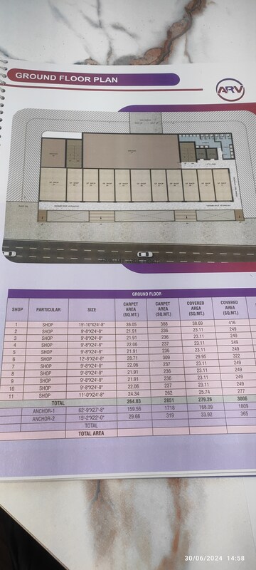 Floor Plan in  Shop at Kingson ARV Arcade, Raj Nagar Extension – for Sale