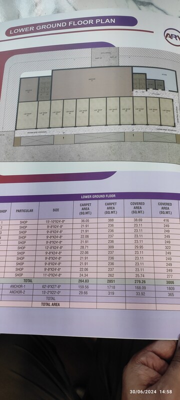 Floor Plan in  Shop at Kingson ARV Arcade, Raj Nagar Extension – for Sale