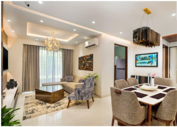 Living Room in 3 BHK Apartment at Motia Blue Ridge, Kishanpura – for Sale