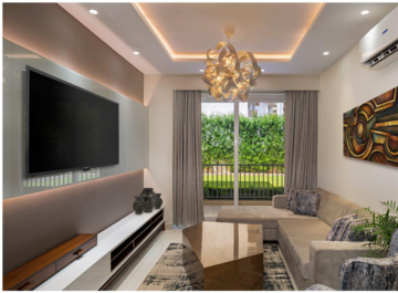 Living Room in 3 BHK Apartment at Motia Blue Ridge, Kishanpura – for Sale