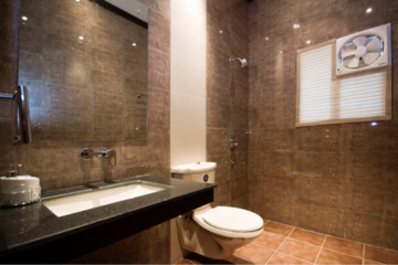 Bathroom in 3 BHK Apartment at Sushma Crescent, Dhakoli Village – for Sale