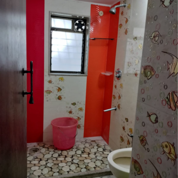 Bathroom in 2 BHK Apartment at Vithal CHS Ltd, Dahisar West – for Sale