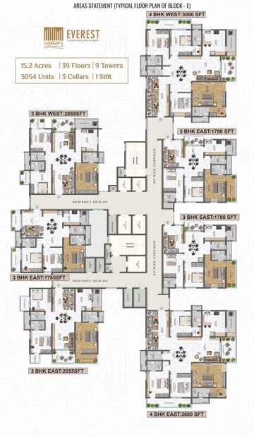 Floor Plan in 2 BHK Apartment at Ameenpur – for Sale