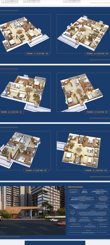 Master Plan in 3 BHK Apartment at Candeur Lakescape, Kondapur – for Sale