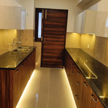 Kitchen in 3 BHK Builder Floor at Manohar Singh Palm Residency, Mullanpur – for Sale