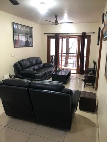 Living Room in 3 BHK Apartment at Embassy Habitat, Palace Road – for Rent