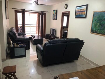 Living Room in 3 BHK Apartment at Embassy Habitat, Palace Road – for Rent