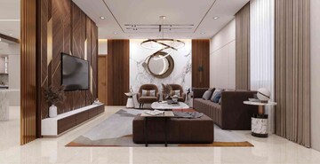 Living Room in 3 BHK Apartment at Sumadhura Palais Royale, Puppalaguda – for Sale